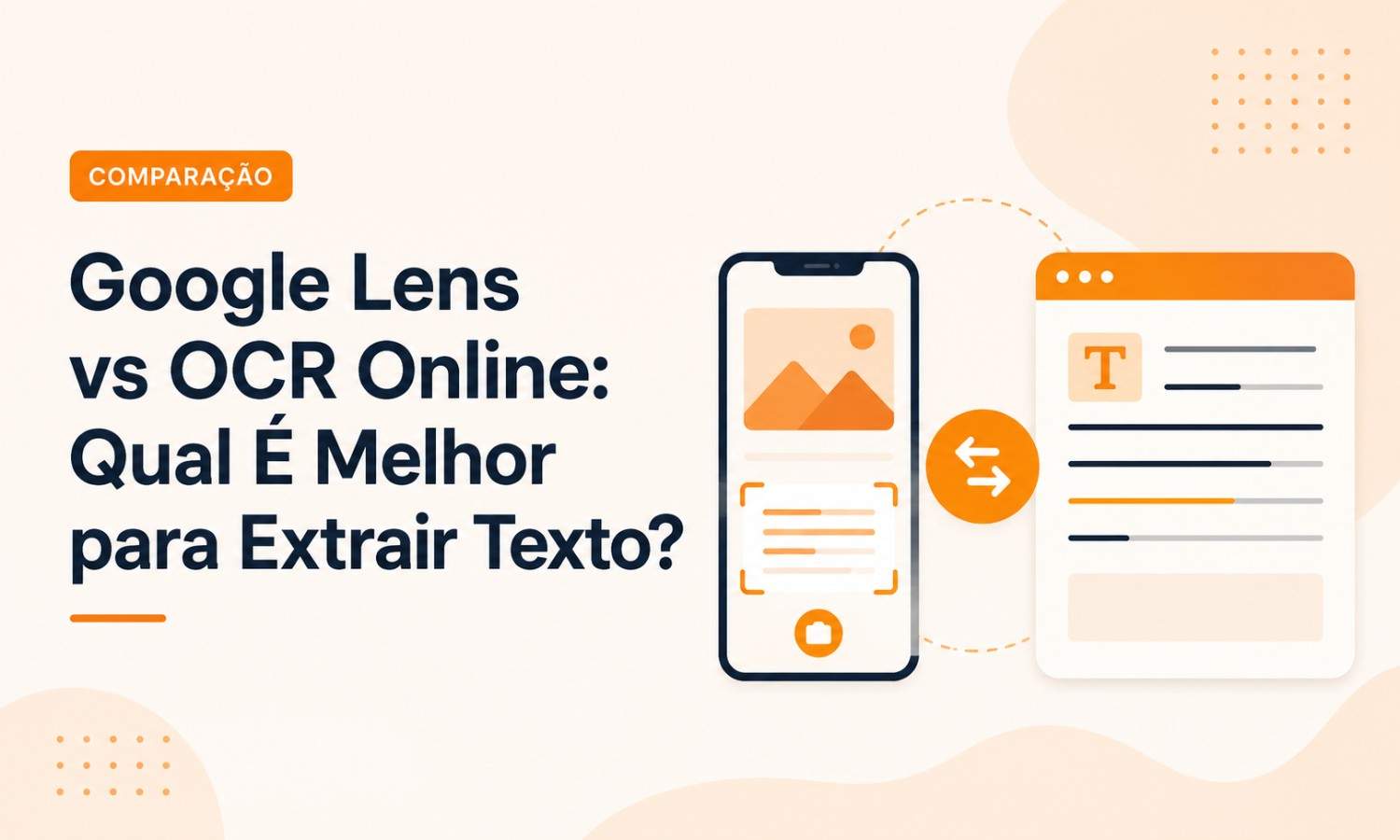 Google Lens vs OCR Online para extrair texto de imagem
